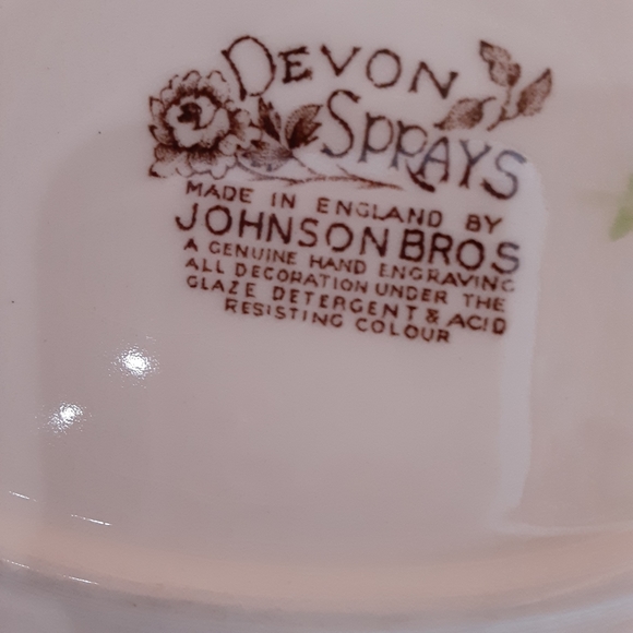 Johnson Brothers, Devon Sprays, Small Oval Serving Bowl - Picture 2 of 7